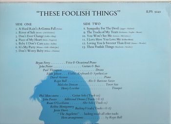 These Foolish Things album - credits for the Angelettes
