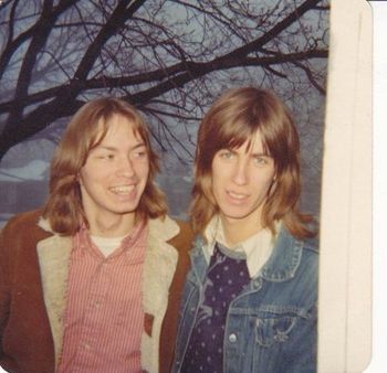 Jeff & John on Christmas day 1973. This picture was used for the Heads or Tails artwork.
