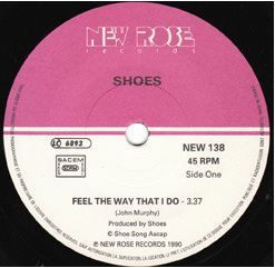 Label of the 1991 French single, "Feel The Way That I Do" on New Rose Records.
