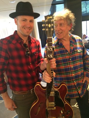 With Legend Elvin Bishop and my ES 345 in Kotowice, Poland
