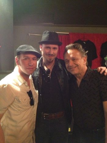 With Jimmy Vaughan and friend  Jimmy Alter

