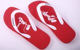 Salmon Red and White RatPack Flip Flops 