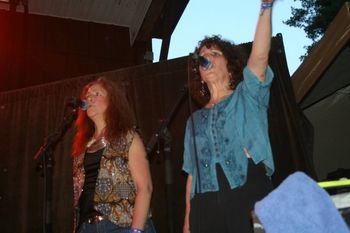 Lori Brooks and Betty Hockla backing vocals "the Cold Train conductetts"
