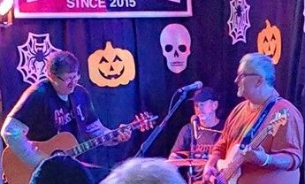 Down by the river at Captain Roy's -- Trio Aceto layin' it down during an October, 2019 show.
