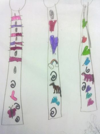 BAMBOO FLUTE WORKSHOP - kids using "Seven Universal Designs" to express their art!
