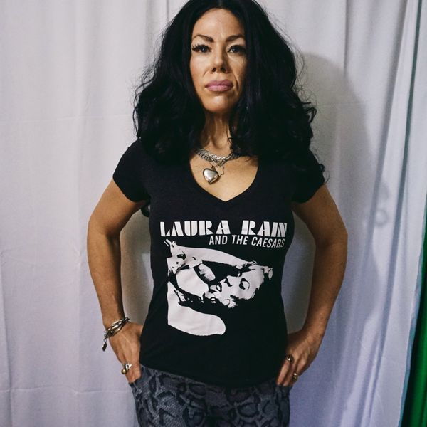 Laura Rain and the Caesars Ladies DEEP V T-Shirt 3X ONLY