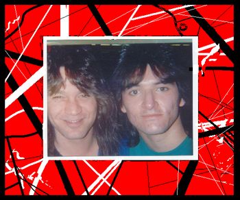 With the teacher , mentor and revolutionary bro to all - Edward Van Halen
