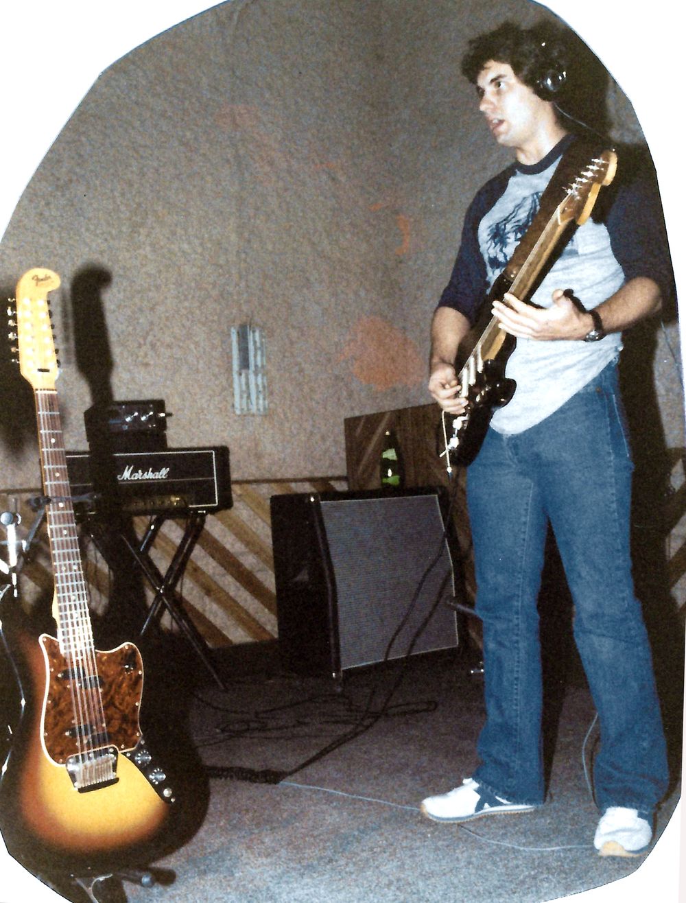 Danny Kristensen about 30 seconds from recording his classic lead on the outro of "Terminally Hip", November 1981