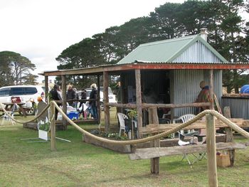 Our WE hut at grassed arena

