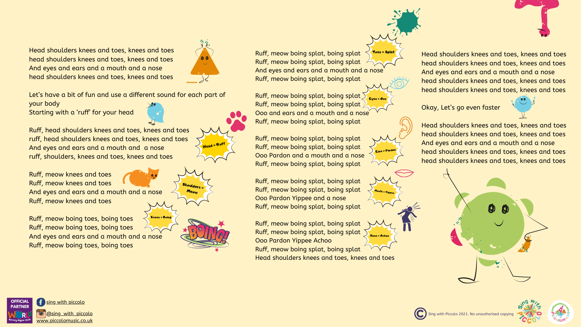 Head Shoulders Knees and Toes