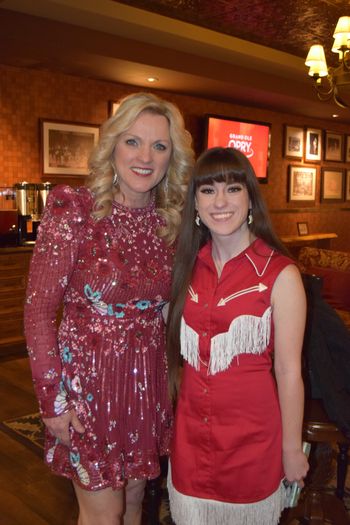 With Rhonda Vincent at the Grand Ole Opry, 2020
