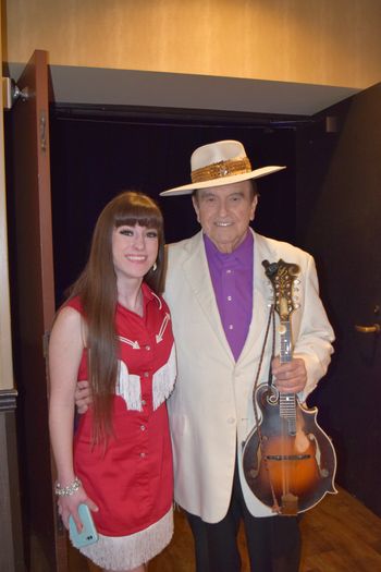With Bobby Osborne at the Grand Ole Opry, 2020
