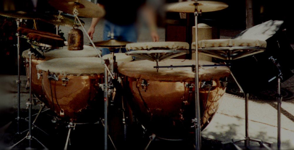 The pitched drums of the Shendai Melodic Drum set. 
