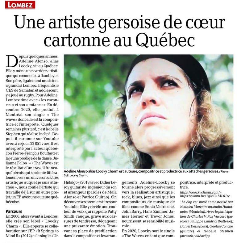 Journal La Dépêche (28/02/2021) 