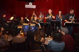 At Steamer's in Fullerton in 2012 with Poncho Sanchez.
