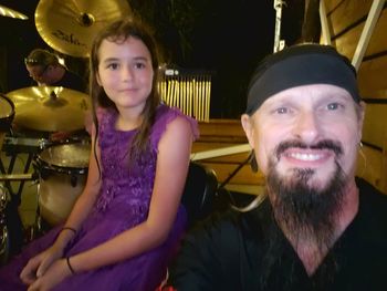 This is one of our newest, youngest fans, 6th grader Ms. Kaylyn. We had the pleasure of being the first band she has ever seen.
