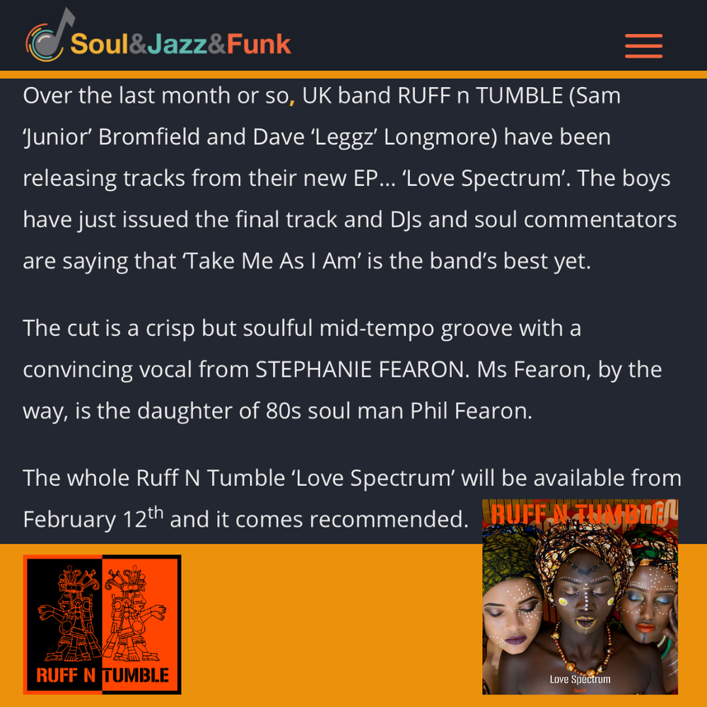 Review by Bill Buckley for Soul&Jazz&Funk.com 10th February 2021 