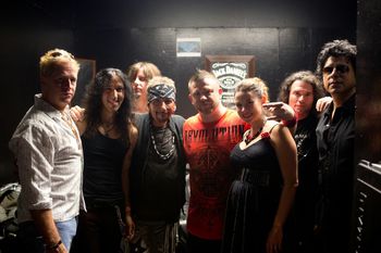 Backstage with Jack Russell of Great White.
