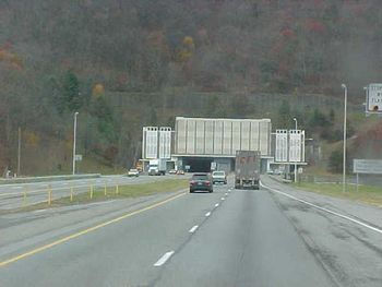 Tunnel through mountains W. VA
