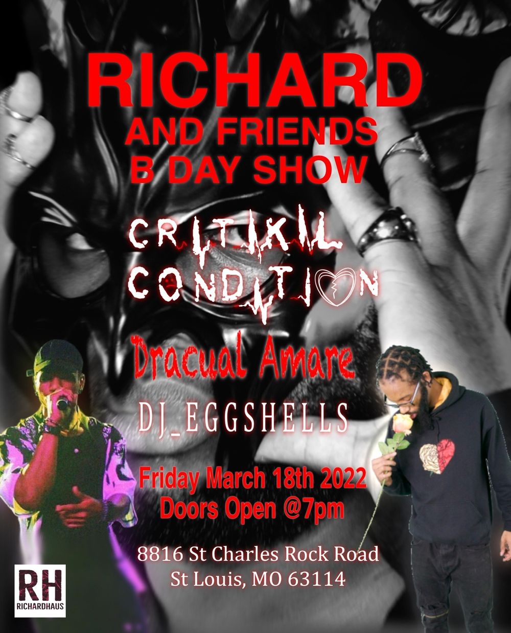 RICHARD & FRIENDS HOST A SHOW ON 3/18 TICKETS ON SALE NOW!