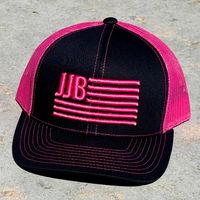 Pink JJB Flag on Pink and Black SnapBack Hat