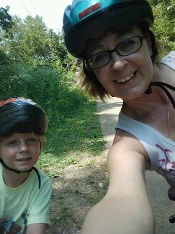 Willy and I hitting the bike trail, Summr, 2012
