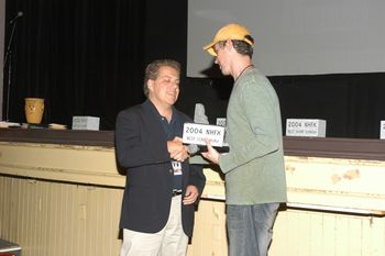 Winning Best Screenplay for "Mall Cop" - 2004 NH Film Festival
