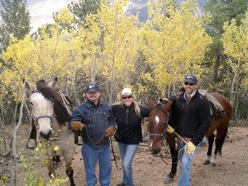 Poncho, Tony, Mary, Kramer & Don at Tarryall River Ranch, Lake George, CO
