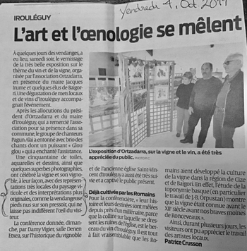article from Sud Ouest paper, 2019
