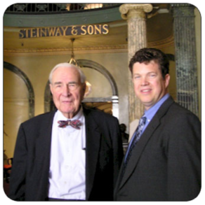 Henry Steinway and John G. Elliott at Steinway Hall in New York City in 2004. Henry was the last living Steinway and passed in 2008.