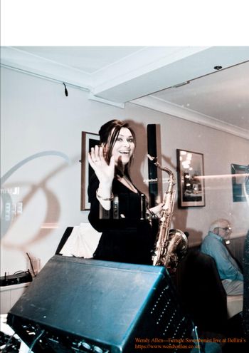 Wendy Allen - Saxophonist Bournemouth live at Bellini's, Canford Cliffs
