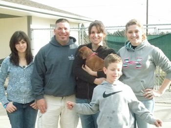 The Stroede Family, from Kansas with their Ra/Emerald puppy - Samara.
