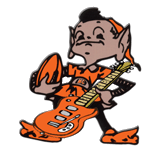 The Cleveland Browns elf with guitar www.JimmyFlynn.net