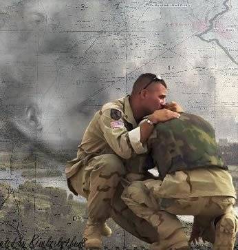 Two soldiers in Iraq