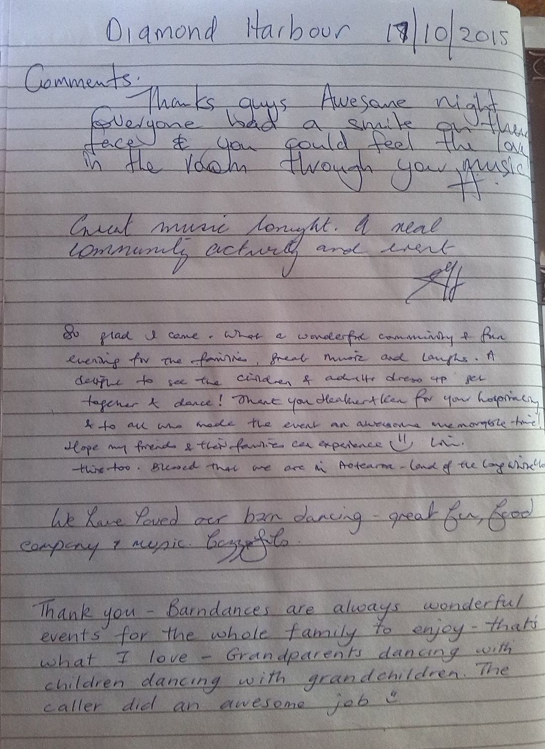 Some Comments and feedback from a very good knees up!!
