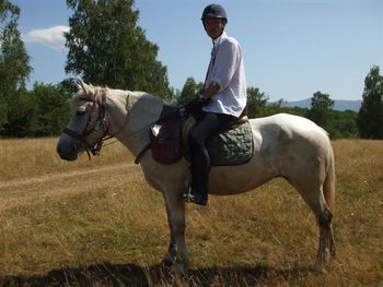 Simon on his mare
