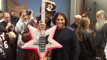 With Bootsy Collins @ the unveiling of his new custom Bass Guitar !!! Congrats my friend

