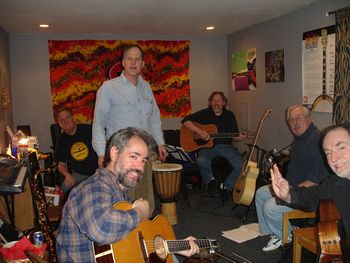 Musician's Jam (January 2010). In this picture: Michael London, Rusty Crowell, Rick Crecraft, Tom Harwell, Chuck McCann, Terry Rivel
