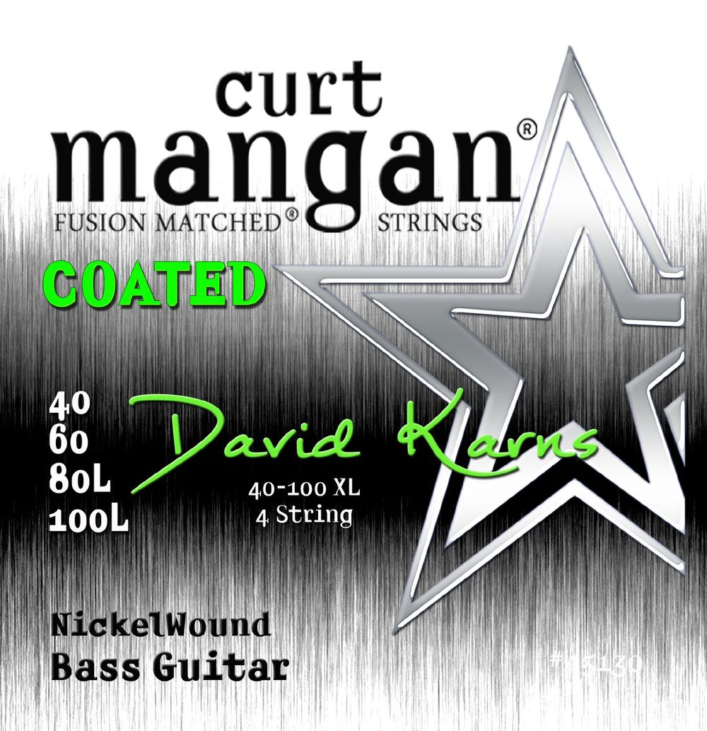 DAVID KARNS Coated 4 String Bass Set -- visit Curt Mangan's site to purchase: https://www.curtmangan.com/david-karns-coated-4-string-bass-set/ 