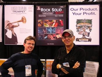 at the launch of our new book, SJK and Liberty DeVitto, NAMM 2010
