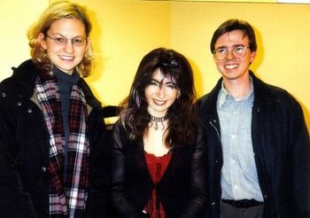Heather, Evelyn Glennie and Seán backstage at the Academy of Music, Philadelphia, PA 1999
