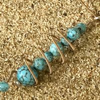 Turquoise spiral charm
