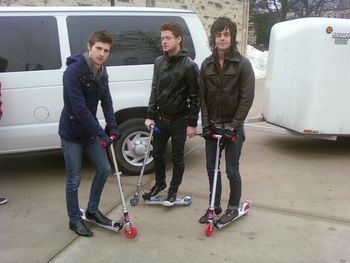 Hanging with Hot Chelle Rae before their concert with Owl City
