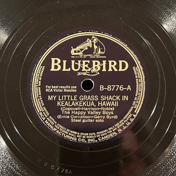 The Happy Valley Boys Bluebird B-8776 78 RPM Record Label