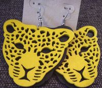 Yellow and Black Cat Earrings