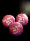 2'' "Music Is A Gift" Button Set 