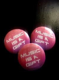 2'' "Music Is A Gift" Button Set 