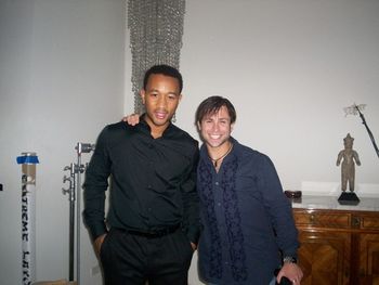 With John Legend at the filming of his video "Green Light"
