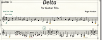 Delta Guitar Trio Guitar 3 part