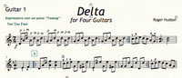 Delta - Four Guitars - Guitar 1 part